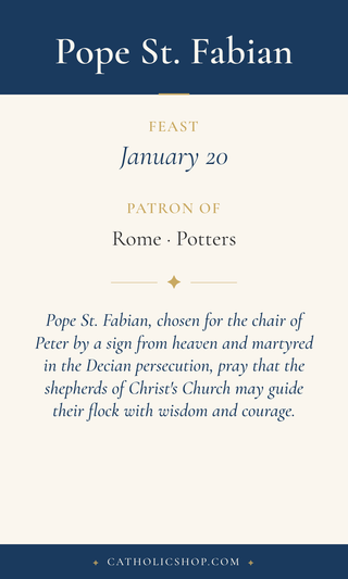 Pope St. Fabian Holy Cards