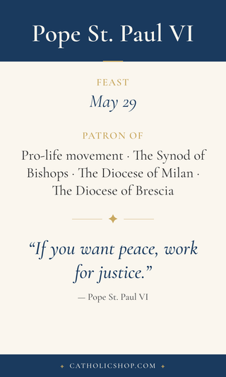 Pope St. Paul VI Holy Cards