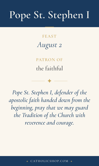 Pope St. Stephen I Holy Cards