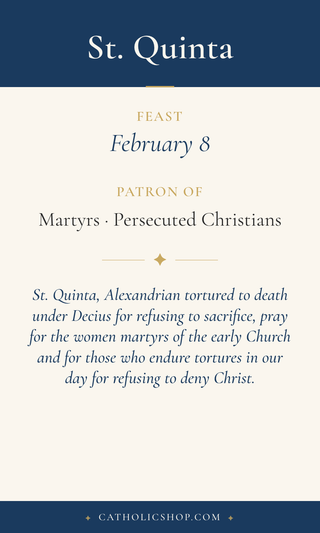 St. Quinta Holy Cards