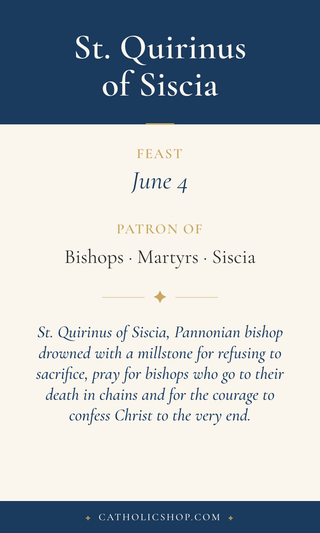 St. Quirinus of Siscia Holy Cards