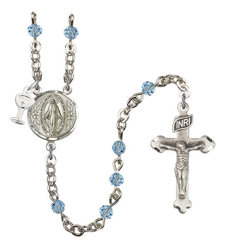 Silver-Plated 4mm Miraculous Rosary