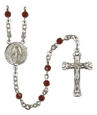 Silver-Plated 4mm Miraculous Rosary