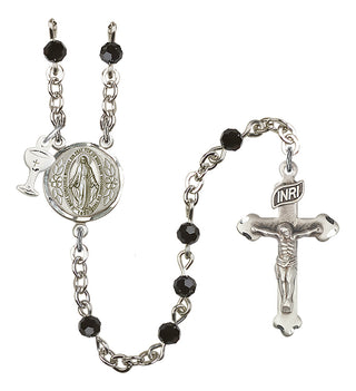 Silver-Plated 4mm Miraculous Rosary