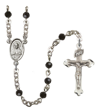 Silver-Plated 4mm Scapular Rosary
