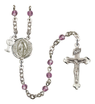 Silver-Plated 4mm Miraculous Rosary