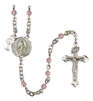 Silver-Plated 4mm Miraculous Rosary