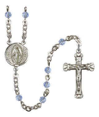 Silver-Plated 4mm Miraculous Rosary