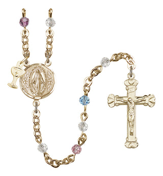 Gold-Plated 4mm Scapular Rosary
