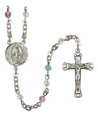 Silver-Plated 4mm Miraculous Rosary