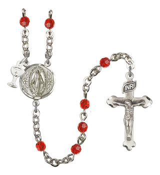 Silver-Plated 4mm Miraculous Rosary