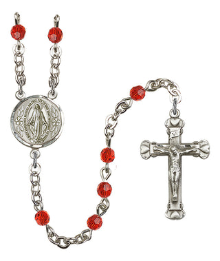 Silver-Plated 4mm Miraculous Rosary