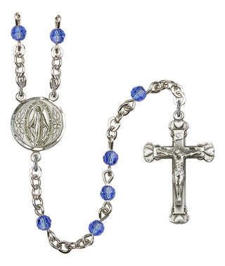 Silver-Plated 4mm Miraculous Rosary