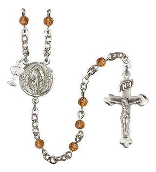 Silver-Plated 4mm Miraculous Rosary