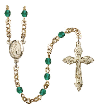 Gold Plated 4mm Fire Polished Miraculous Rosary in Zircon