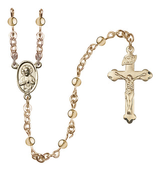14 Karat Gold 4mm Scapular Rosary