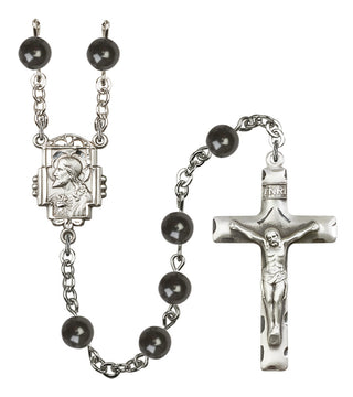 Silver-Plated 7mm Scapular Rosary