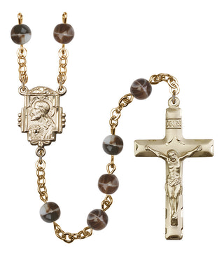 Gold-Plated 7mm Scapular Rosary