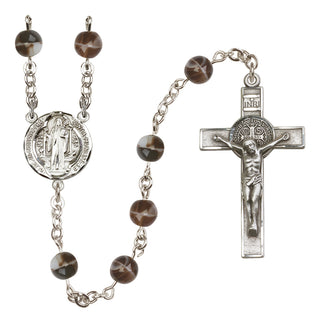 Sterling Silver 7mm Saint Benedict Rosary