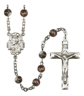 Silver-Plated 7mm Scapular Rosary