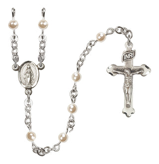 Sterling Silver 4mm Miraculous Rosary