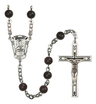 Silver-Plated 6mm Scapular Rosary