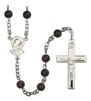 Silver-Plated 6mm Scapular Rosary