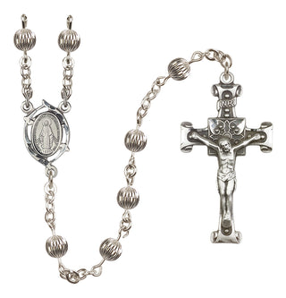 Sterling Silver 6mm Miraculous Rosary