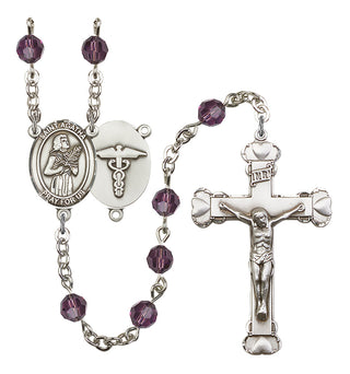 Silver-Plated 6mm Saint Agatha / Nurse Rosary