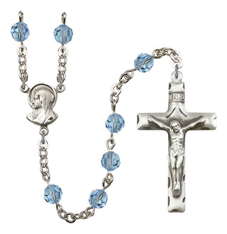 Silver-Plated 6mm Madonna Rosary