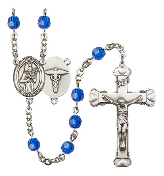 Silver-Plated 6mm Saint Agatha / Nurse Rosary