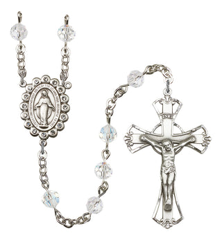 Silver-Plated 6mm Miraculous Rosary