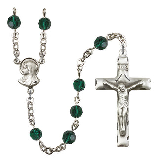 Silver-Plated 6mm Madonna Rosary