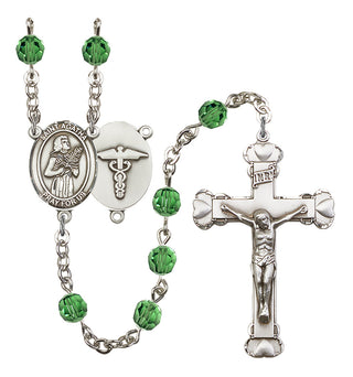 Silver-Plated 6mm Saint Agatha / Nurse Rosary