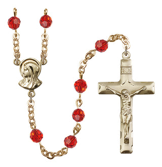 Gold-Plated 6mm Madonna Rosary
