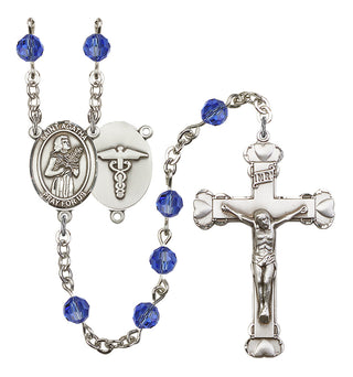 Silver-Plated 6mm Saint Agatha / Nurse Rosary