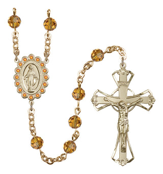 Gold-Plated 6mm Miraculous Rosary