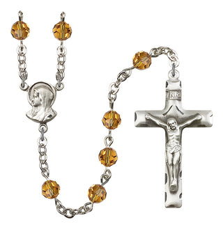 Silver-Plated 6mm Madonna Rosary
