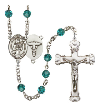 Silver-Plated 6mm Saint Agatha / Nurse Rosary