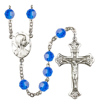 Silver-Plated 8mm Madonna Rosary