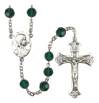 Silver-Plated 8mm Madonna Rosary