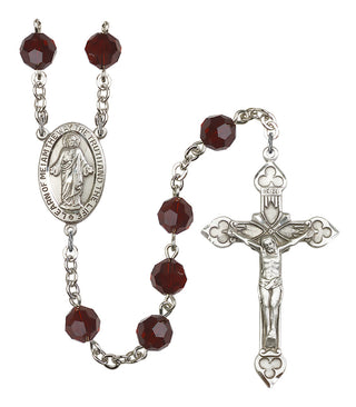 Silver-Plated 8mm Scapular Rosary