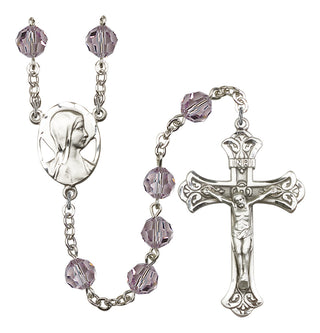 Silver-Plated 8mm Madonna Rosary