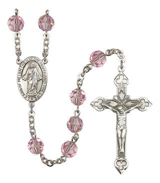 Silver-Plated 8mm Scapular Rosary