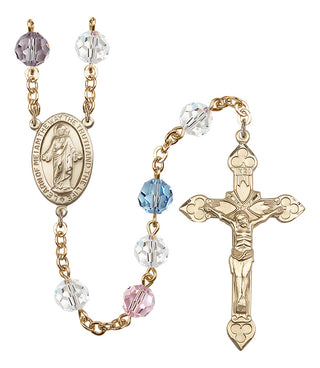Gold-Plated 8mm Scapular Rosary