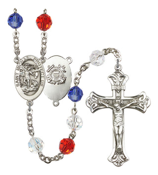 Silver-Plated 8mm Saint Michael the Archangel Rosary