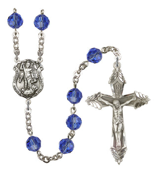 Silver-Plated 8mm Saint Michael the Archangel Rosary