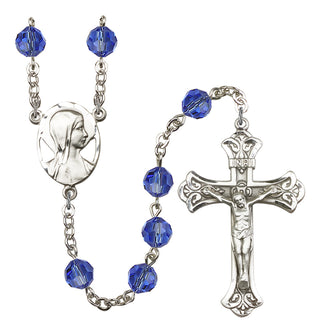 Silver-Plated 8mm Madonna Rosary