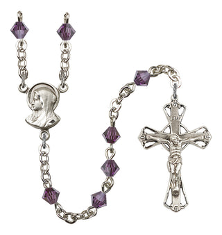 Silver-Plated 5mm Madonna Rosary