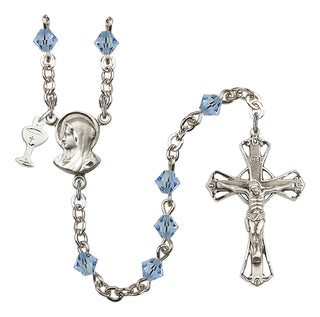 Silver-Plated 5mm Madonna Rosary